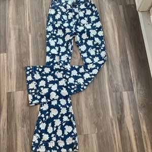 Floral Bell Bottom Jeans